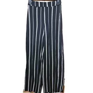 Bershka Black Striped Pull on Dress Pants Size Medium